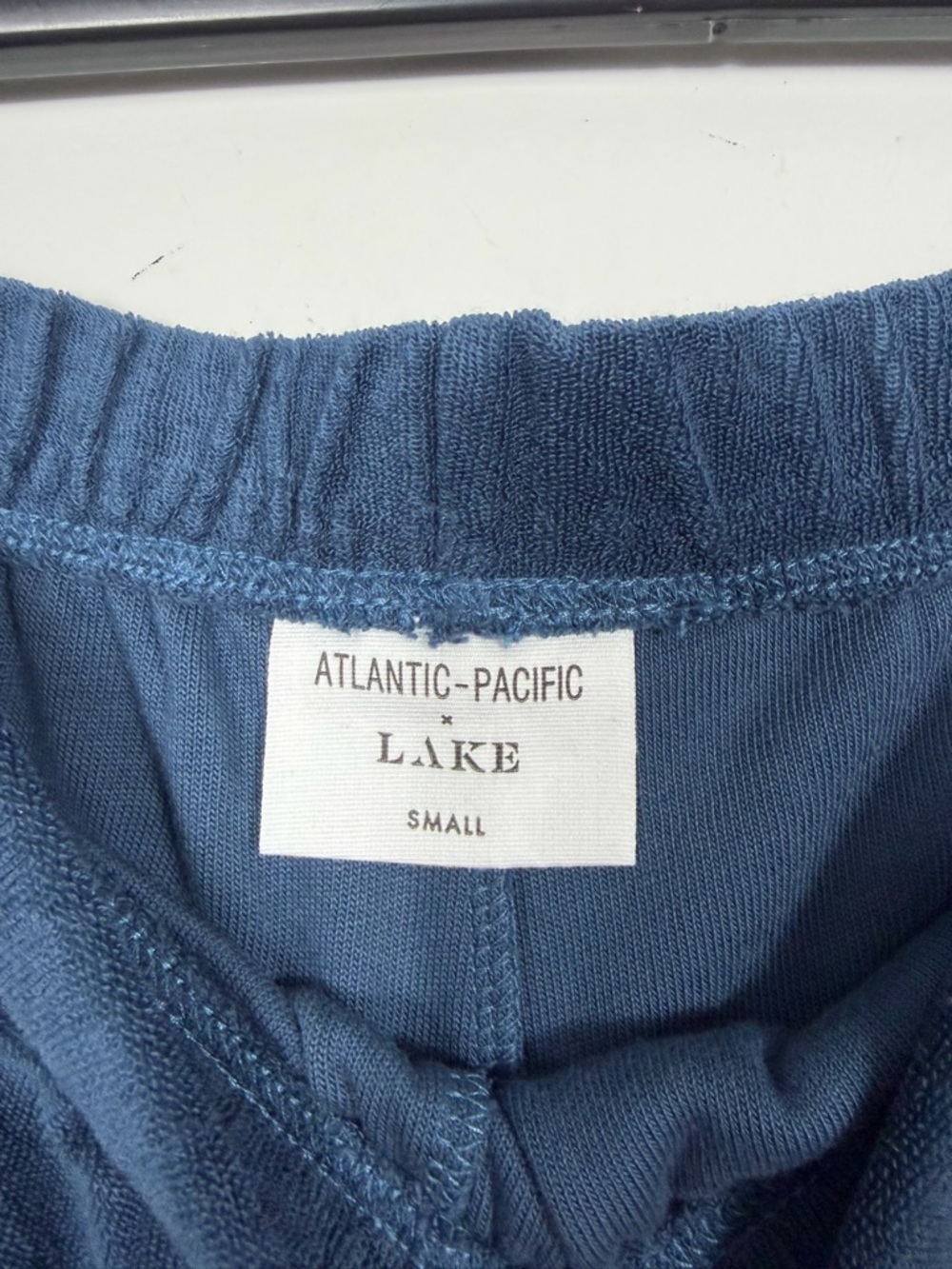 Atlantic Pacific x LAKE Pima cotton Clara terry cloth shorts w/stripe - Picture 2 of 4
